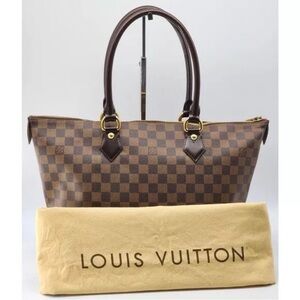 Authentic Louis Vuitton Damier Ebene Saleya MM Totes Shoulder bag